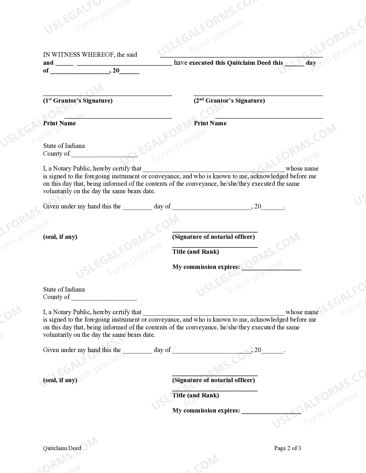 Preview Quitclaim Deed from Husband and Wife to Corporation