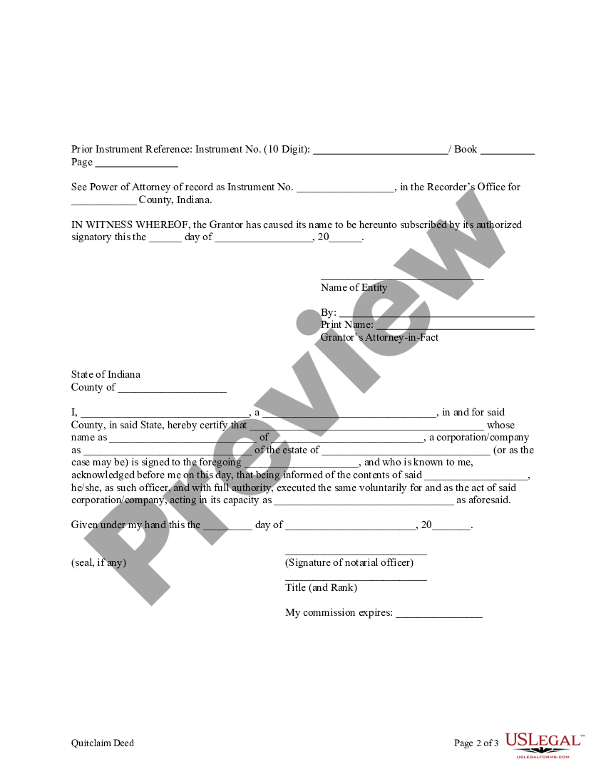 Attorney Quit Claim Deed With Right Of Survivorship Us Legal Forms 4939