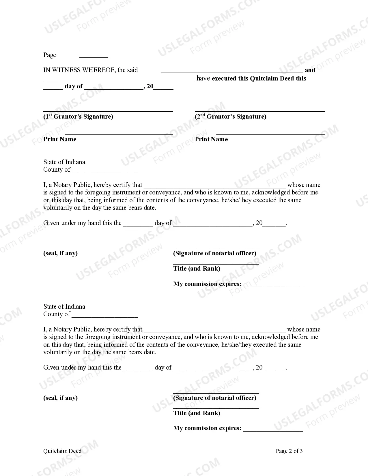 Preview Quitclaim Deed from Husband and Wife to LLC