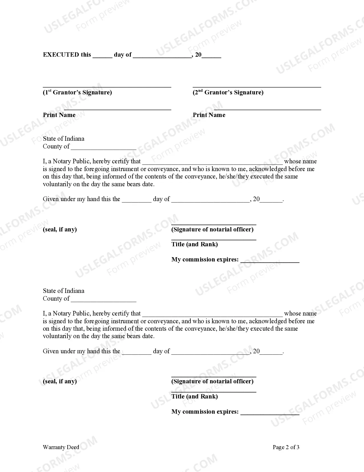 Preview Warranty Deed from Husband and Wife to LLC