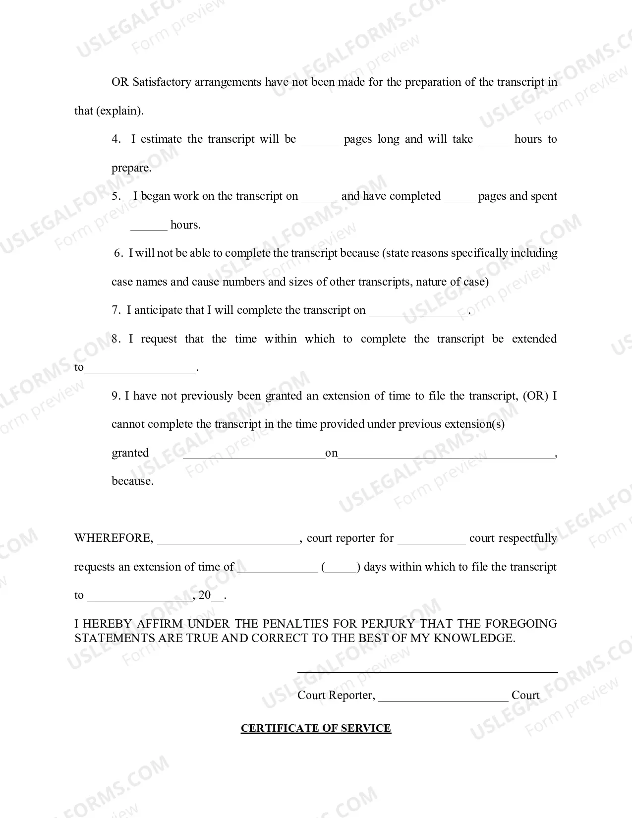 Preview 11-2. Motion for Extension to File Transcript