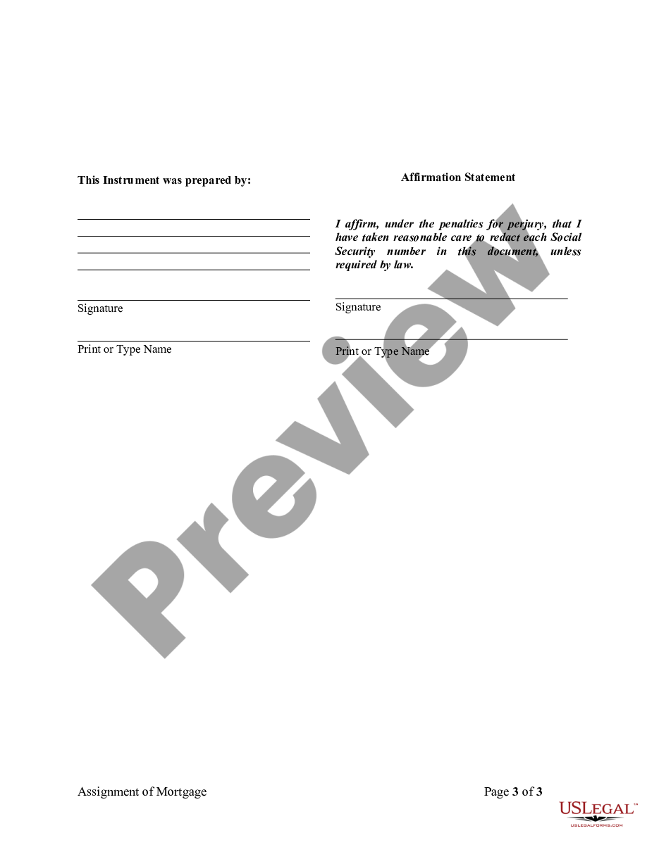 page 2 Assignment of Mortgage by Individual Mortgage Holder preview