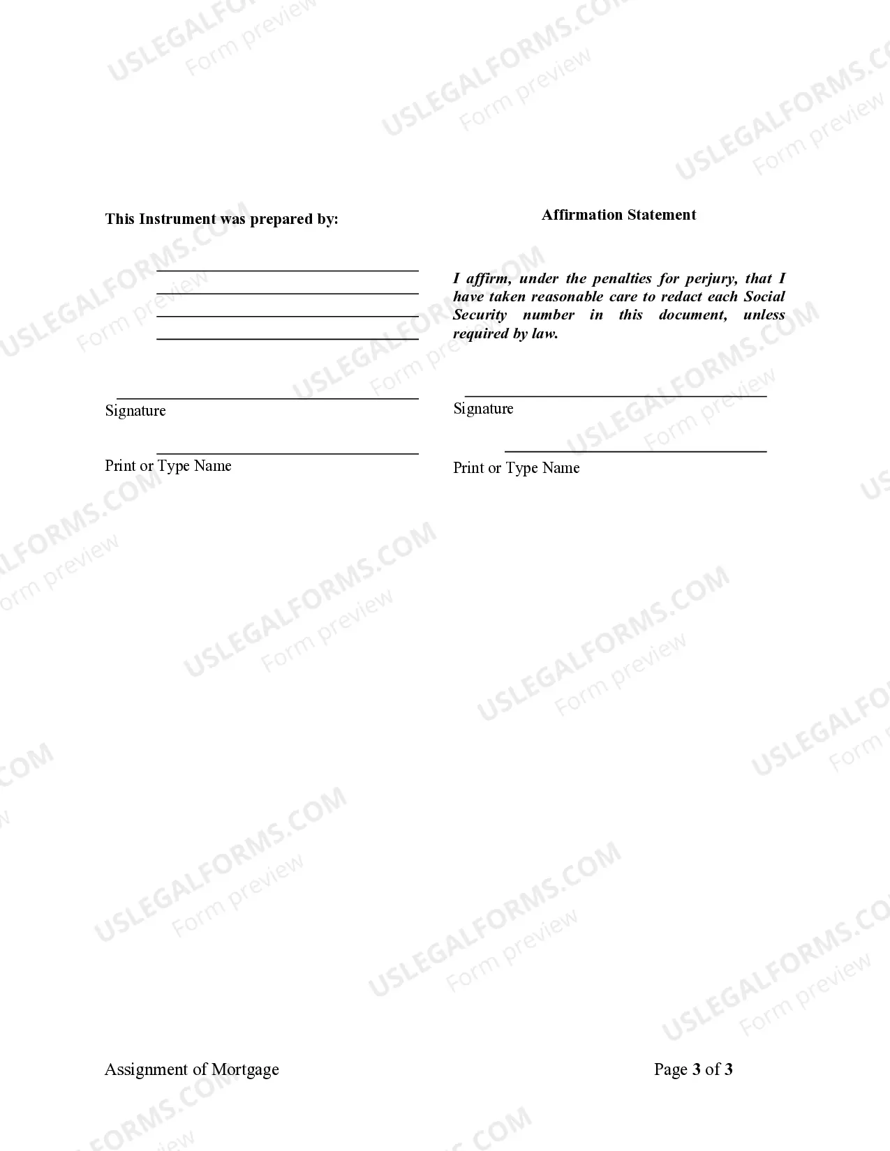 Preview Assignment of Mortgage by Corporate Mortgage Holder