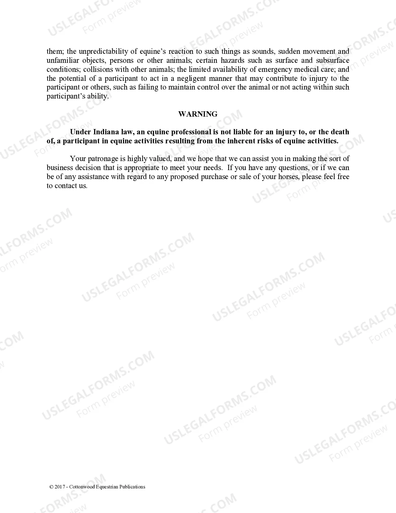 Preview Pre-Purchase Recommendations - Horse Equine Forms