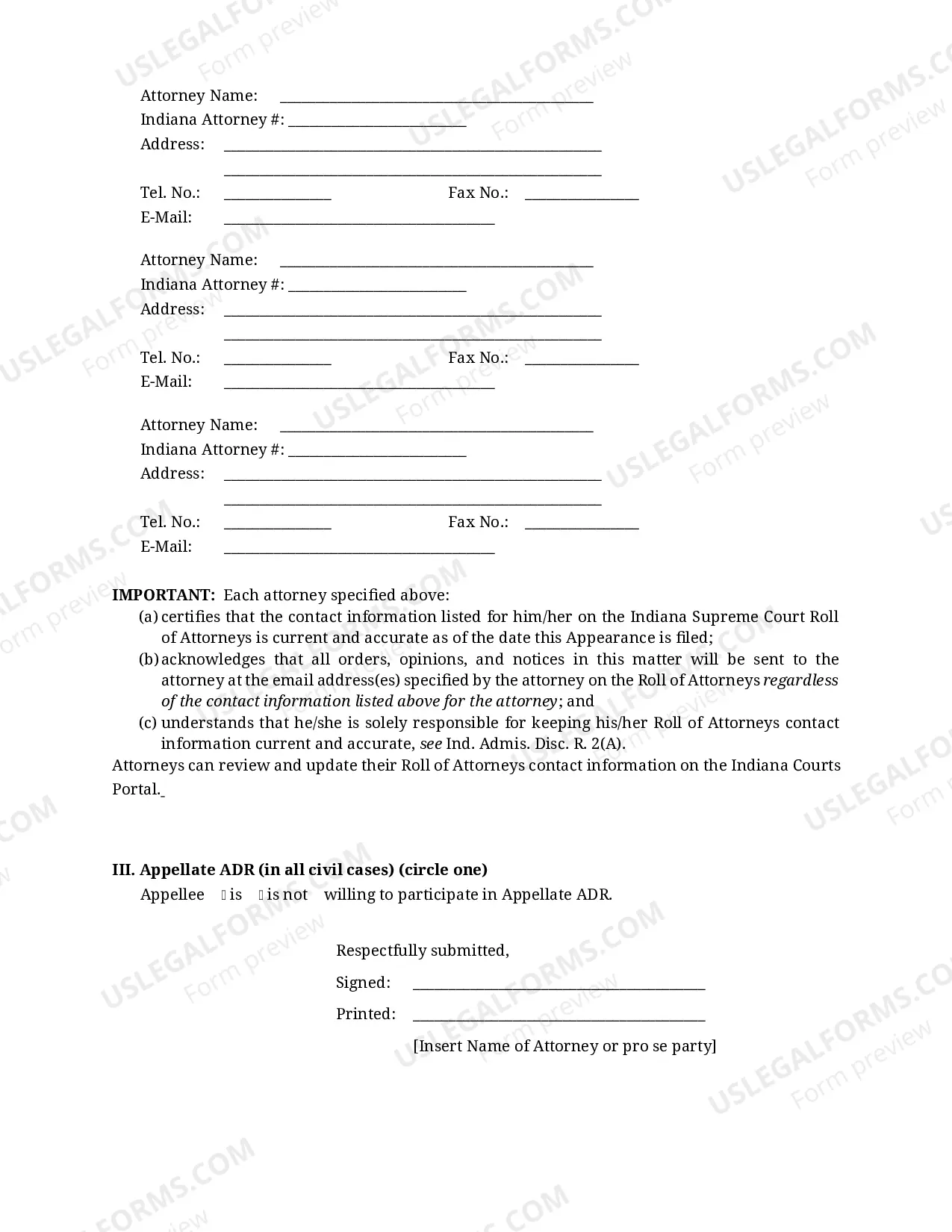 Preview 16-2. Notice of Appearance in Interlocutory Appeals
