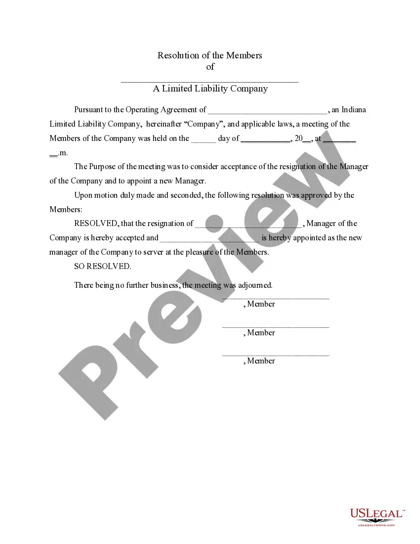 Preview LLC Notices, Resolutions and other Operations Forms Package