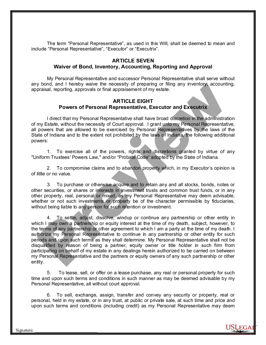 page 6 Mutual Wills containing Last Will and Testaments for Unmarried Persons living together with No Children preview