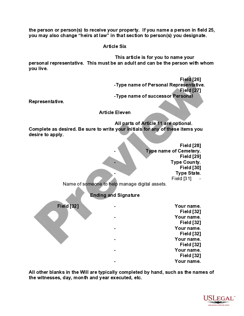 Preview Mutual Wills containing Last Will and Testaments for Man and Woman living together not Married with No Children