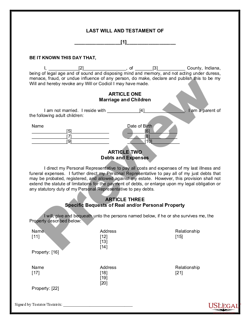 indiana-mutual-wills-package-of-last-wills-and-testaments-for-unmarried