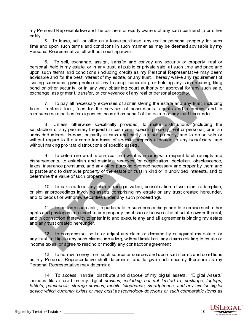 Preview Mutual Wills Package of Last Wills and Testaments for Man and Woman living together not Married with Adult Children