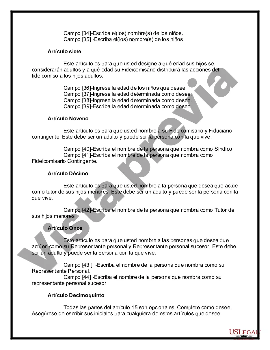 Preview Testamentos Mutuos o Últimas Voluntades y Testamentos para Personas Solteras que conviven con Hijos Menores