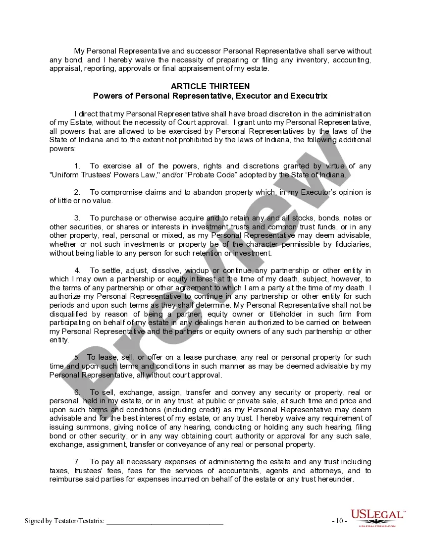 Preview Mutual Wills or Last Will and Testaments for Man and Woman living together, not Married with Minor Children