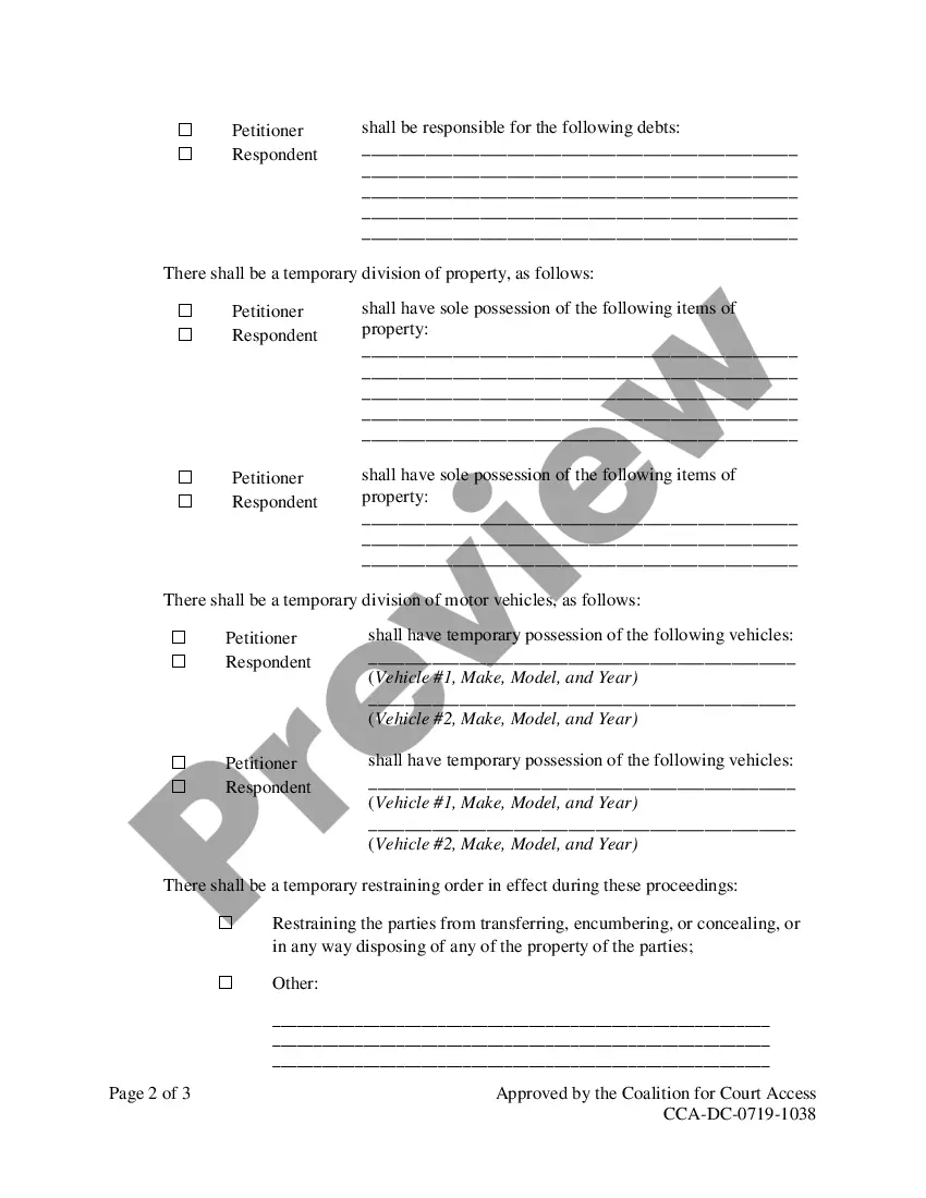 Preview Provisional Order