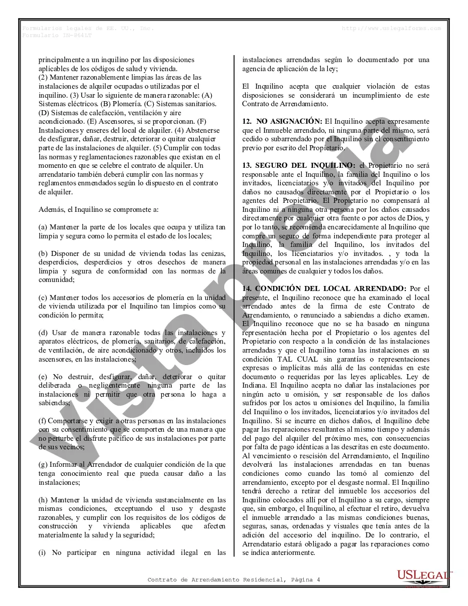 Preview Contrato de arrendamiento de alquiler residencial