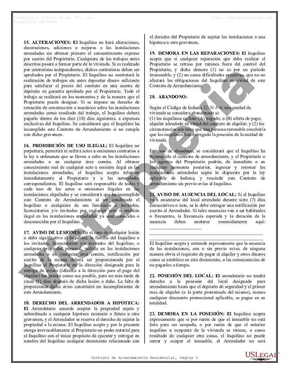 Preview Contrato de arrendamiento de alquiler residencial