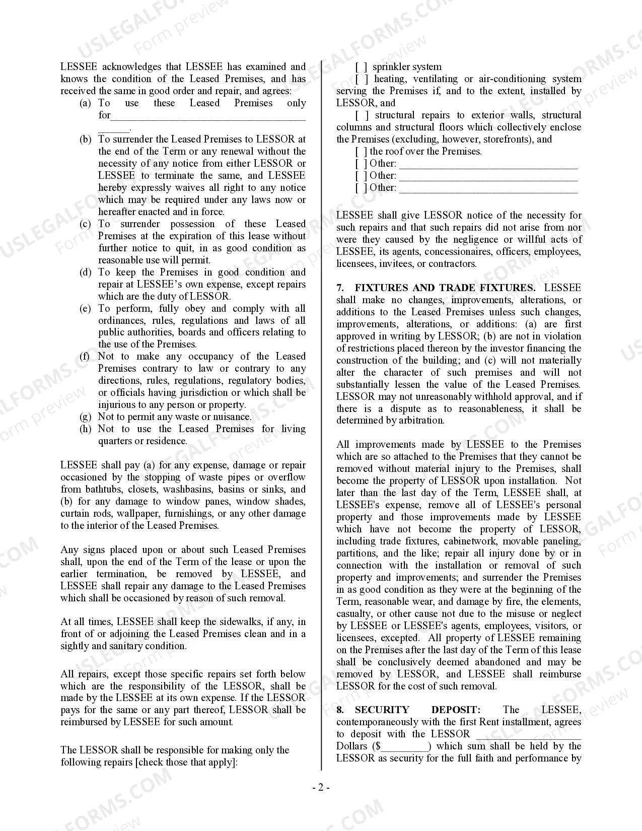 Preview Commercial Building or Space Lease