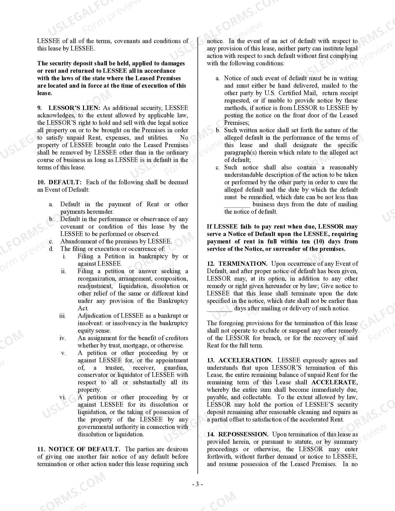 Preview Commercial Building or Space Lease