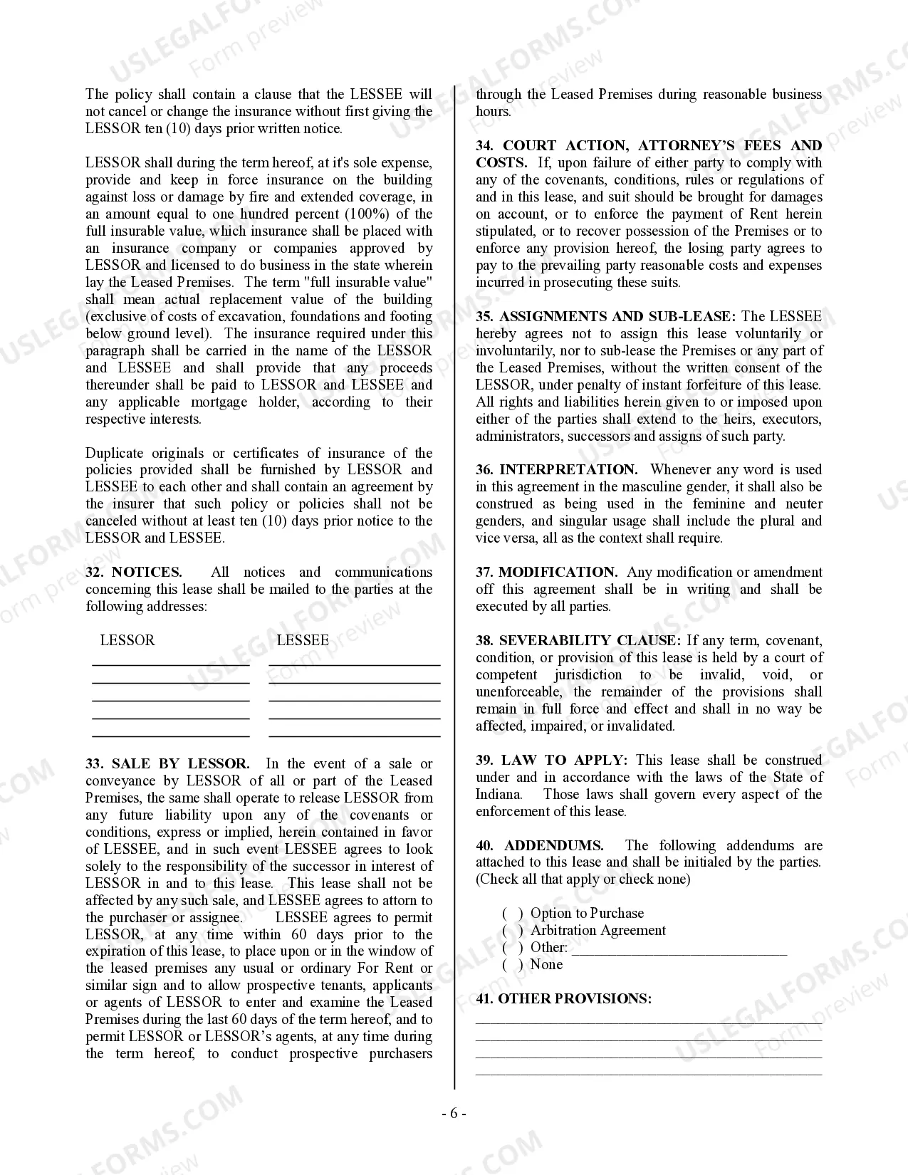 Preview Commercial Building or Space Lease