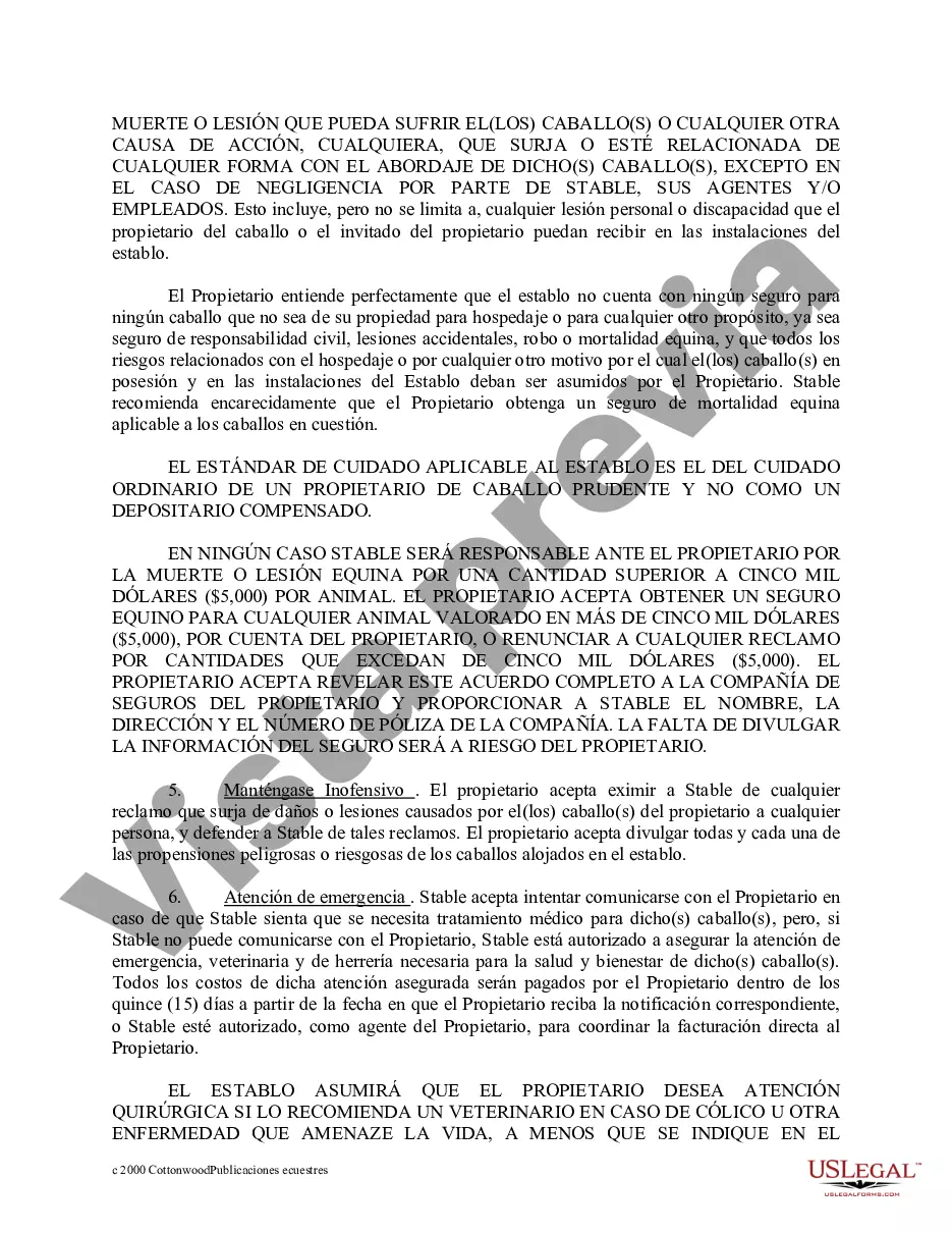 Preview Paquete de formularios equinos de caballos de Indiana