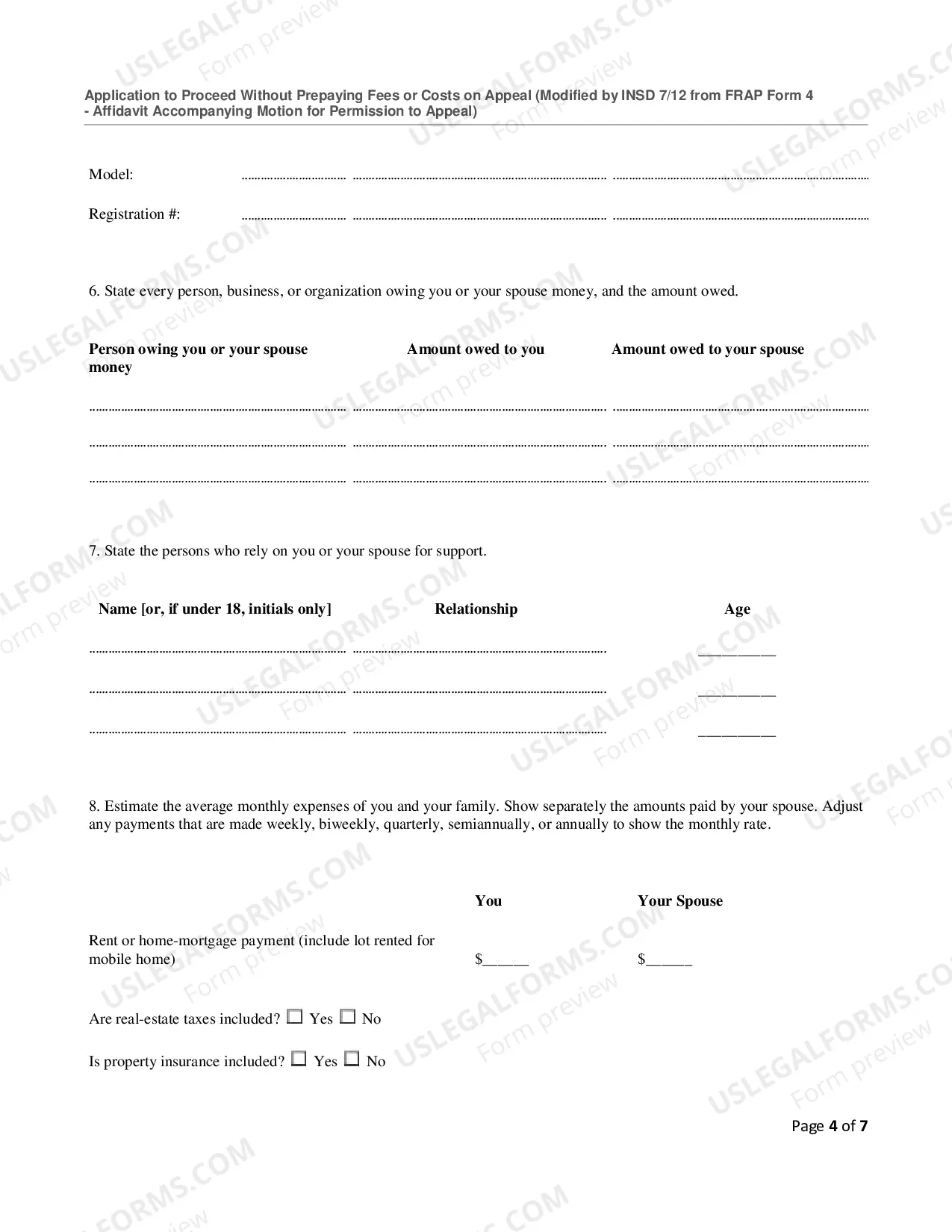 Preview Application To Proceed In District Court Without Prepaying Fees Or Costs