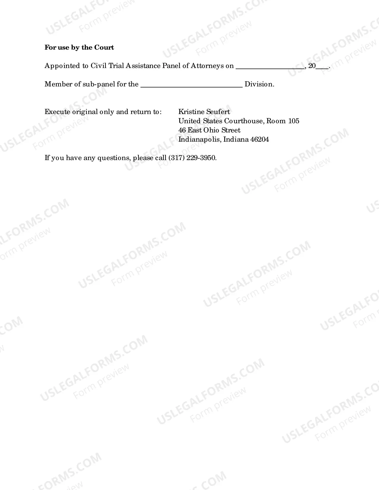 Preview Application For Membership On Civil Trial Assistance Panel