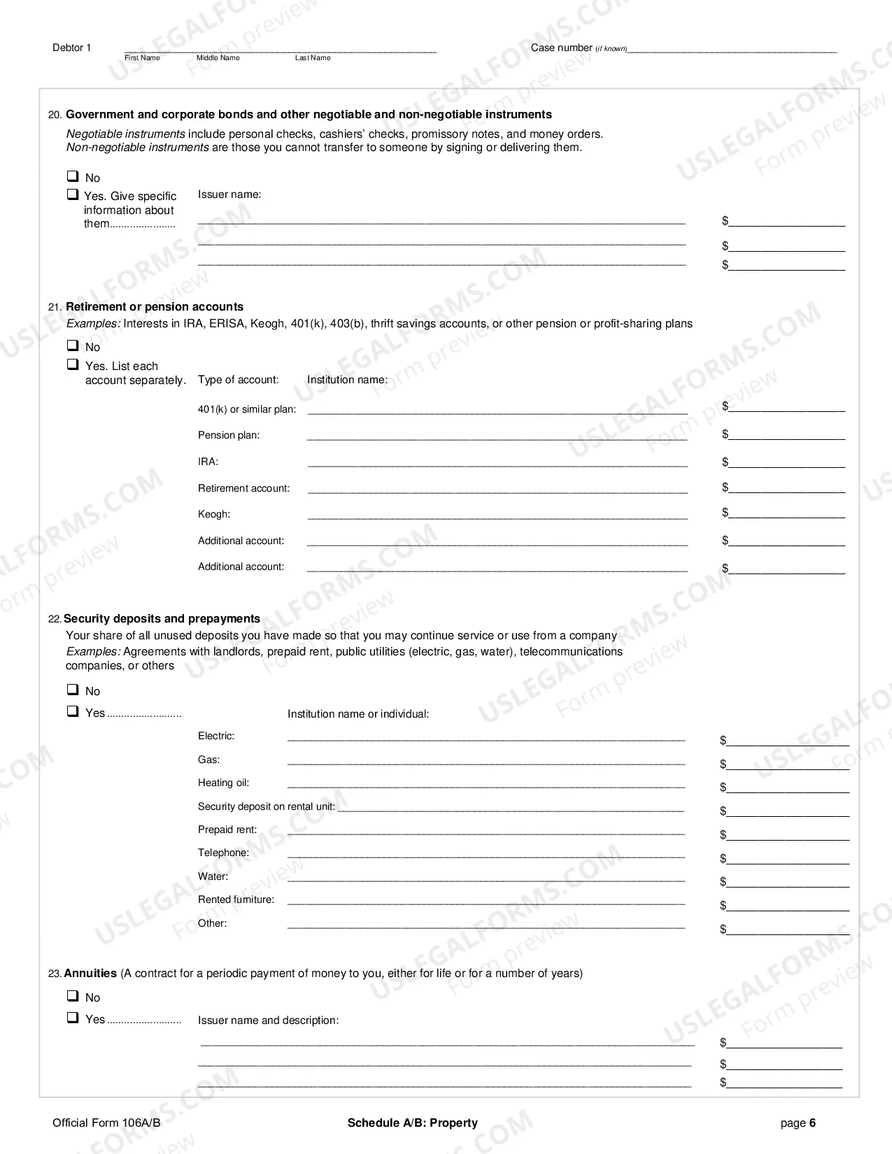 Preview Involuntary Petition Against an Individual