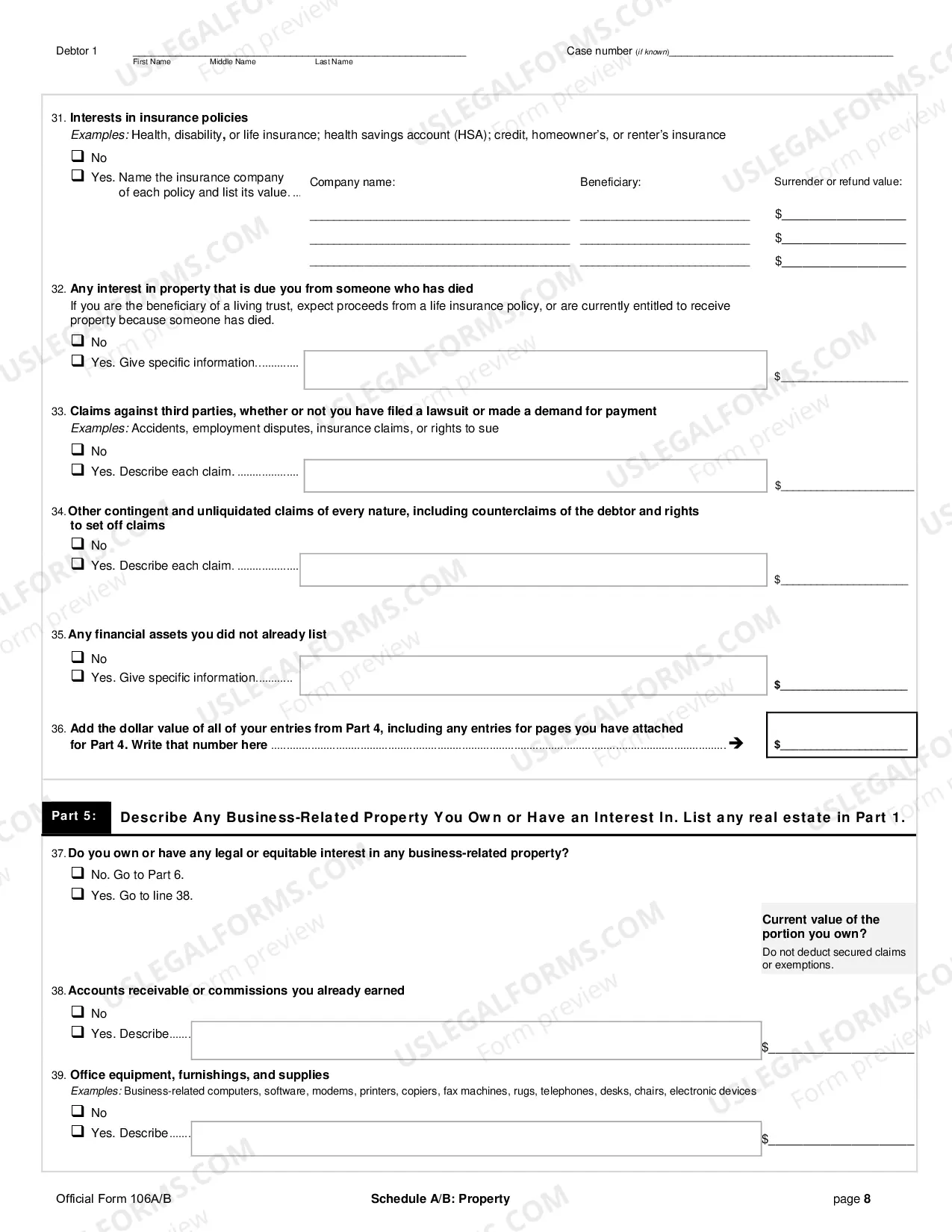 Preview Involuntary Petition Against an Individual