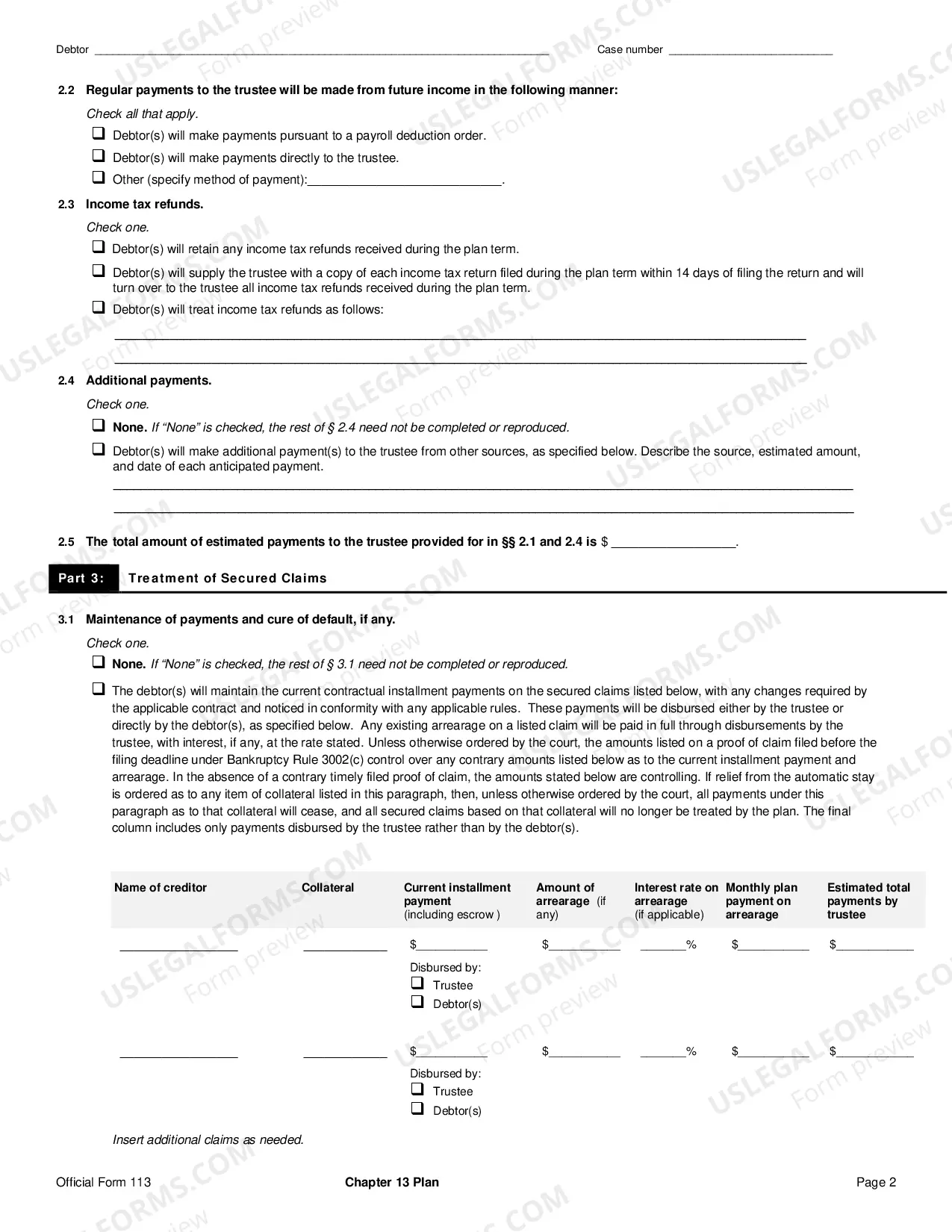 Preview Schedule J-2: Expenses for Separate Household of Debtor 2 (individuals)