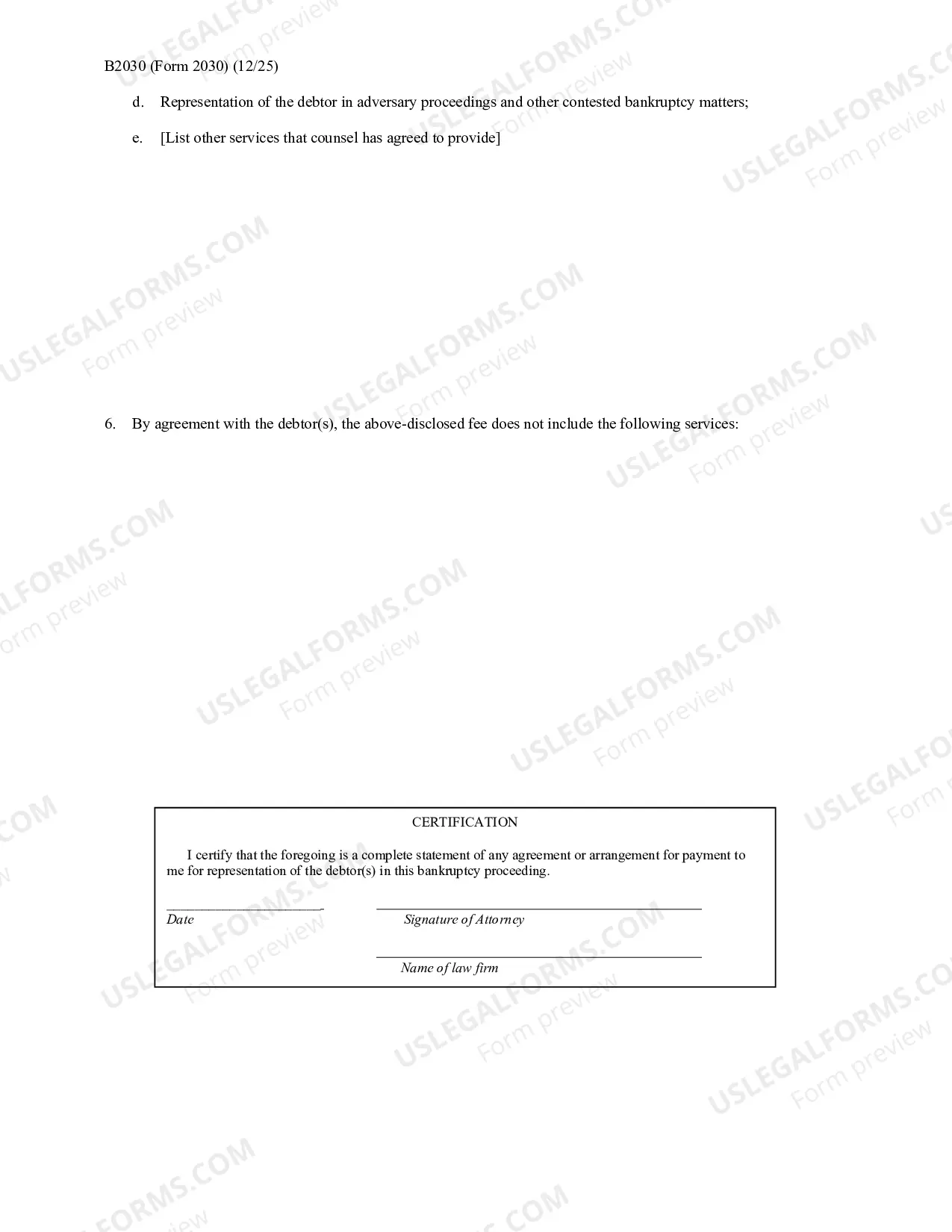 Preview Required Lists, Schedules, Statements, and Fees
