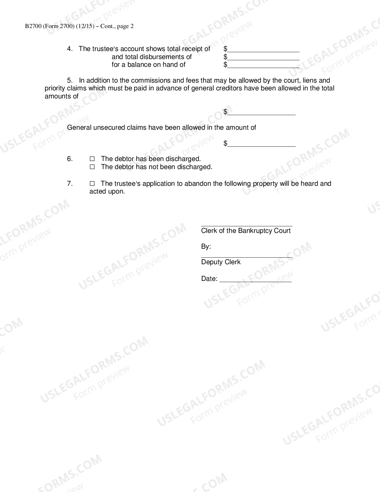 Preview Bill of Costs