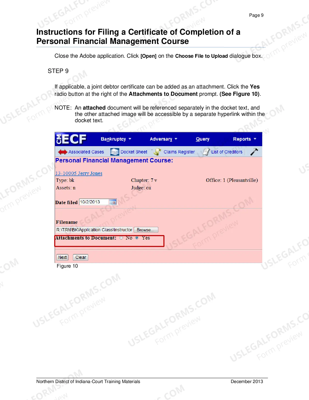 Preview Instructions for Filing a Certificate of Completion of a Personal Financial Management Course