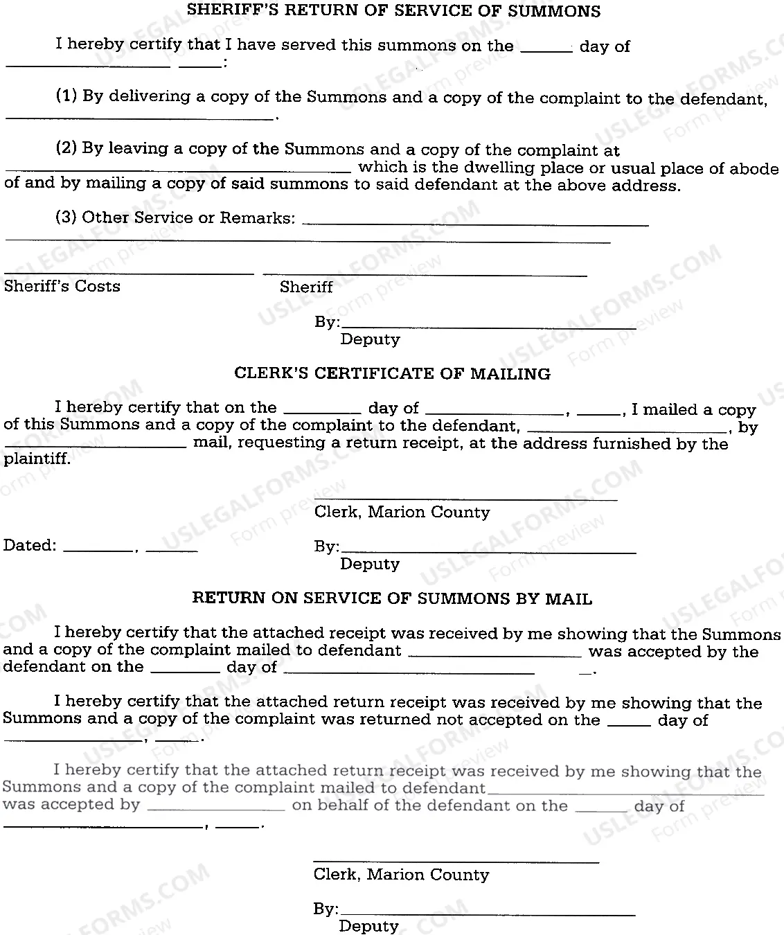 Preview Domestic Relations Summons