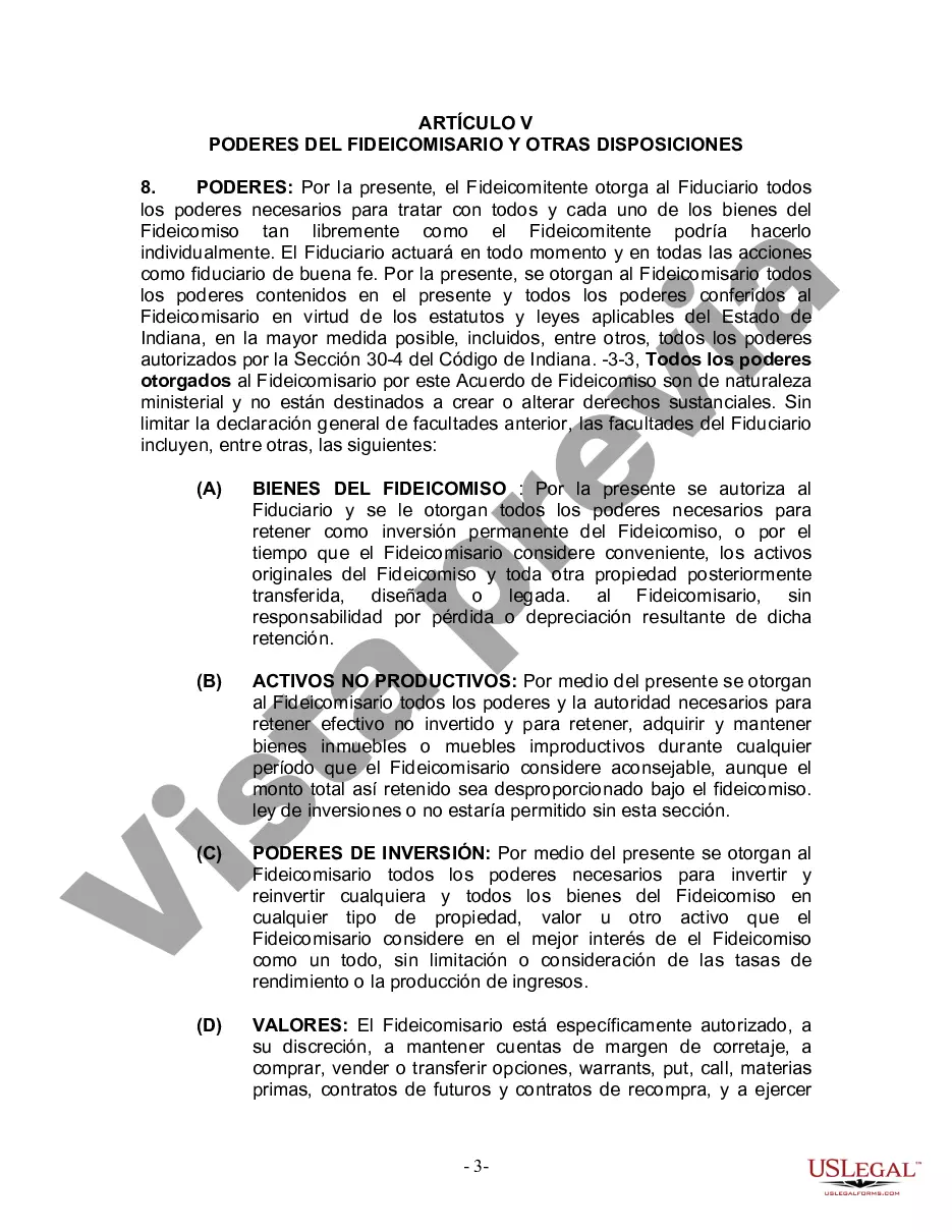 Preview Fideicomiso en vida para esposo y esposa sin hijos
