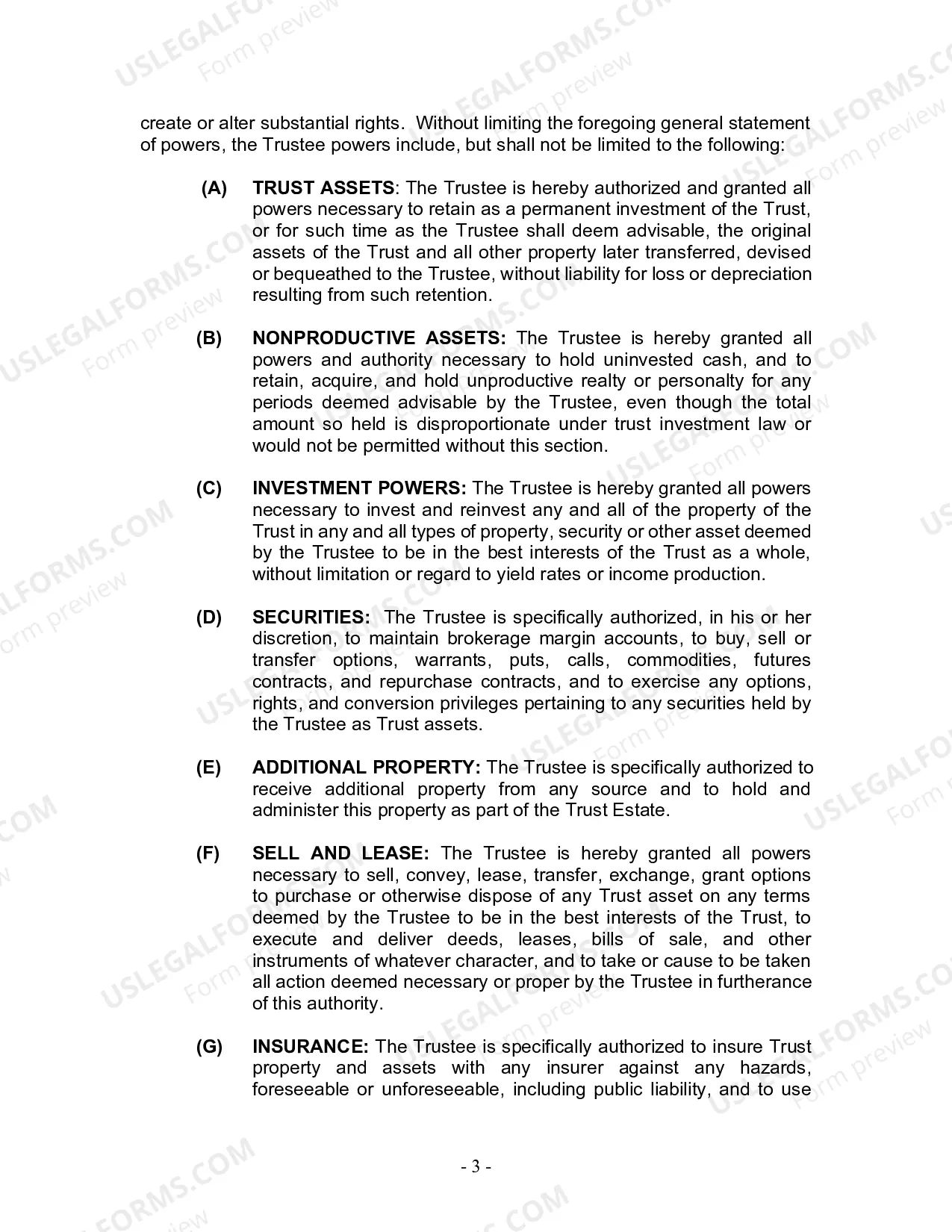 Preview Revocable Living Trust for Husband and Wife with No Children