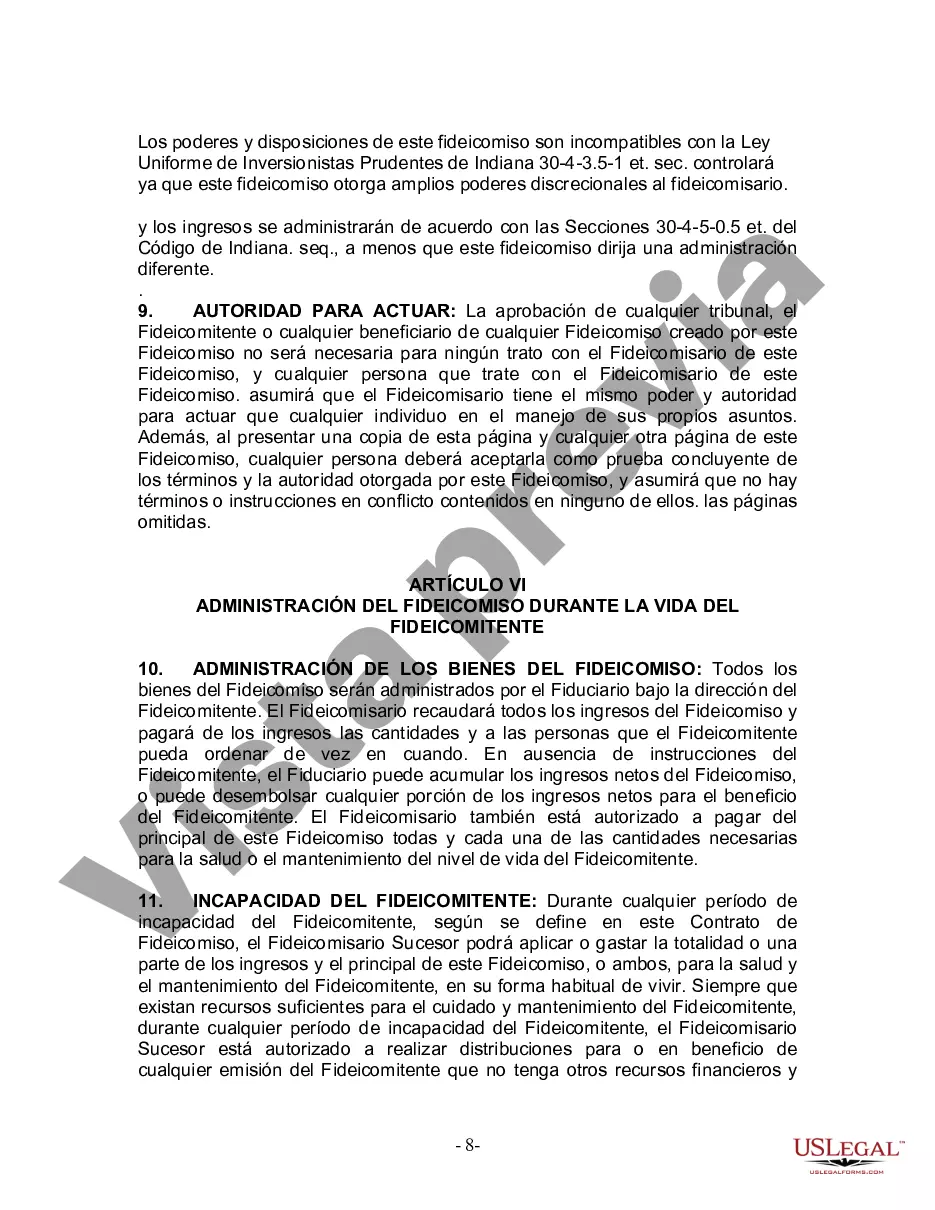 Preview Fideicomiso en vida para persona soltera, divorciada o viuda o viuda con hijos