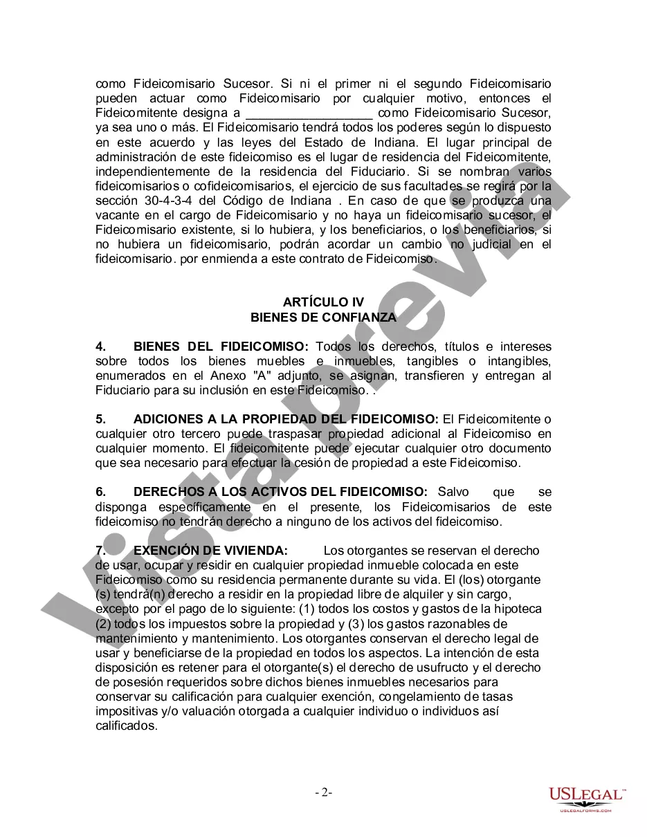 Preview Fideicomiso en vida para esposo y esposa con un hijo