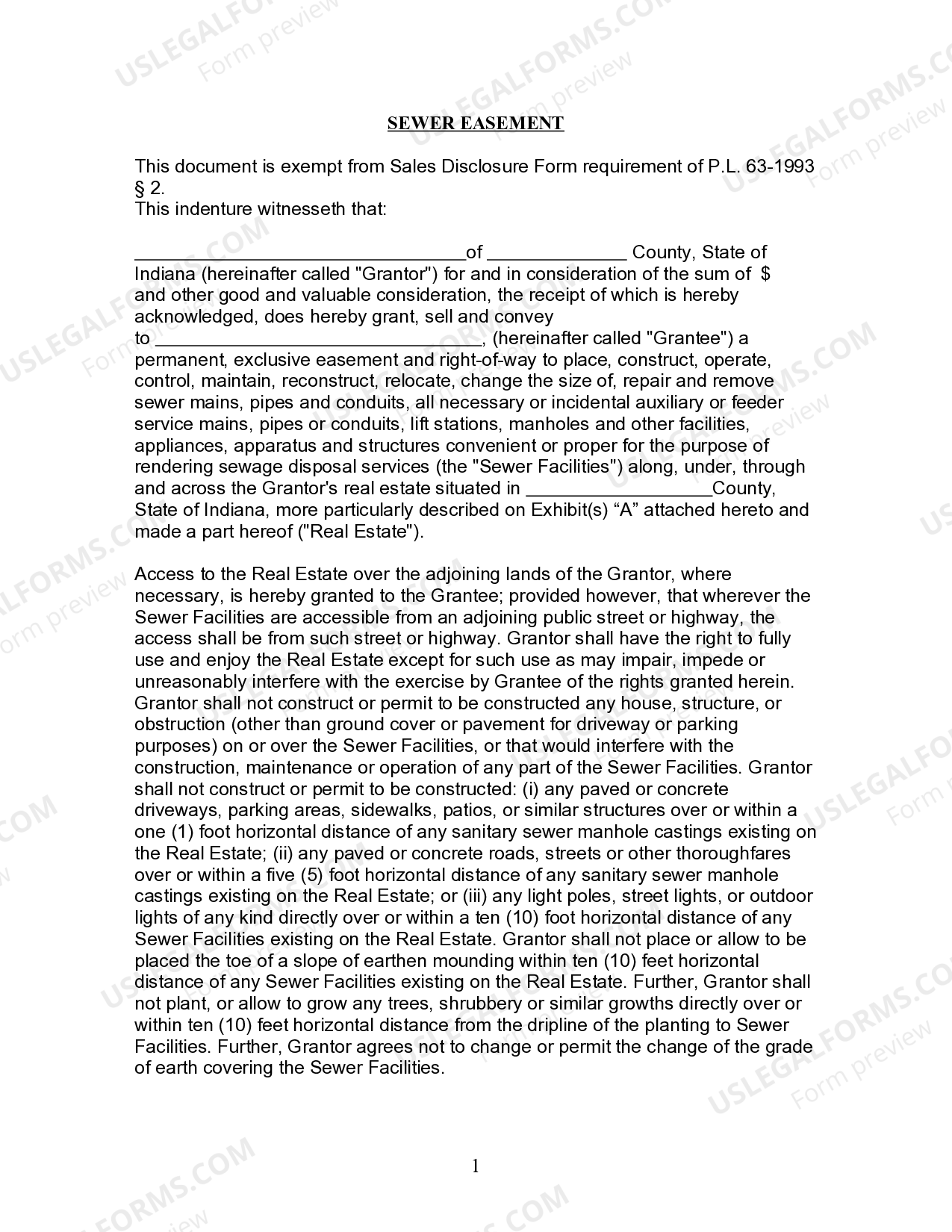 Water Line Easement Forms US Legal Forms