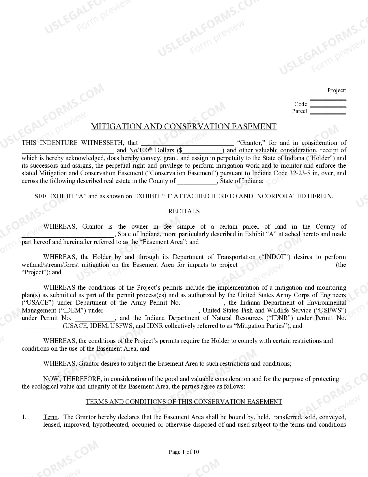 Preview Mitigation and Conservation Easement