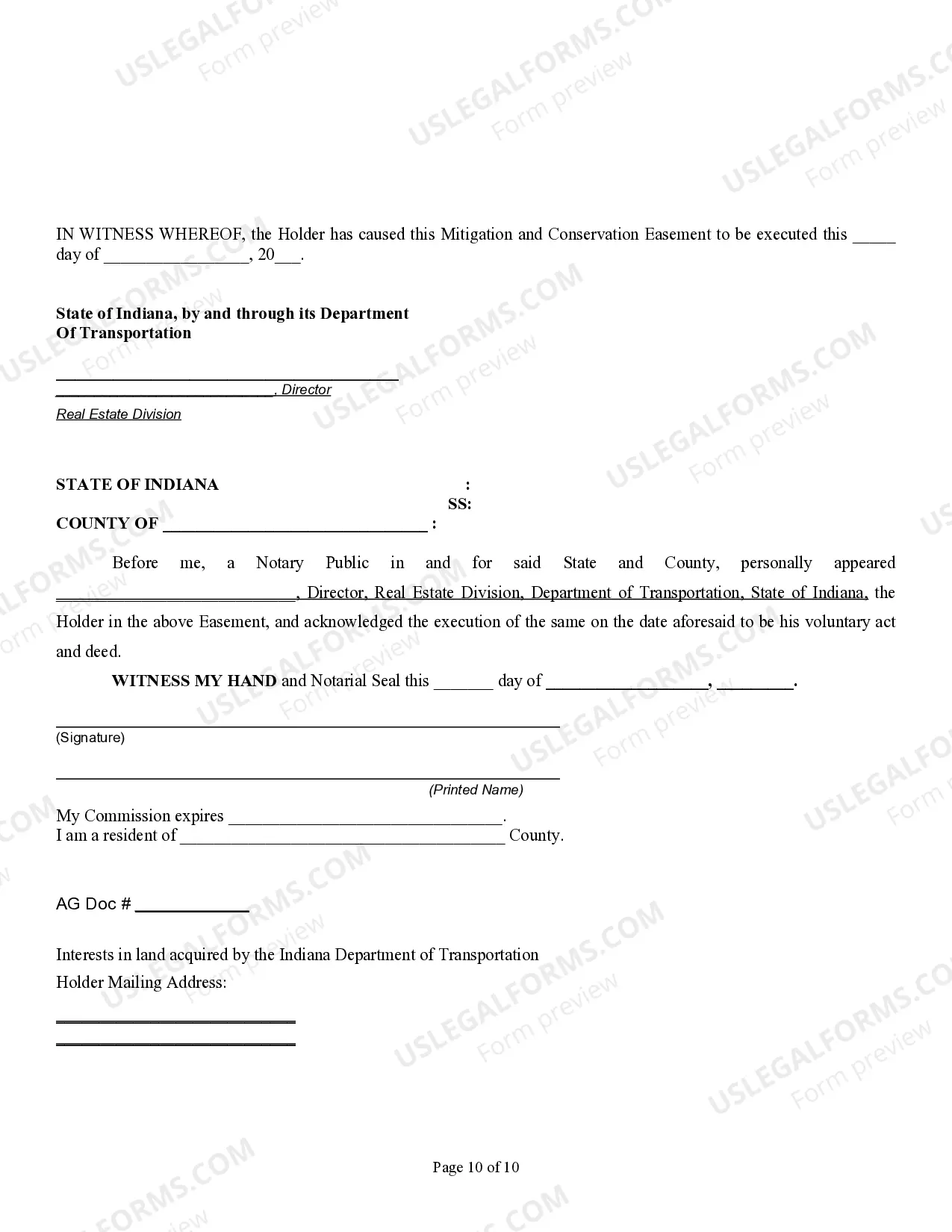 Preview Mitigation and Conservation Easement