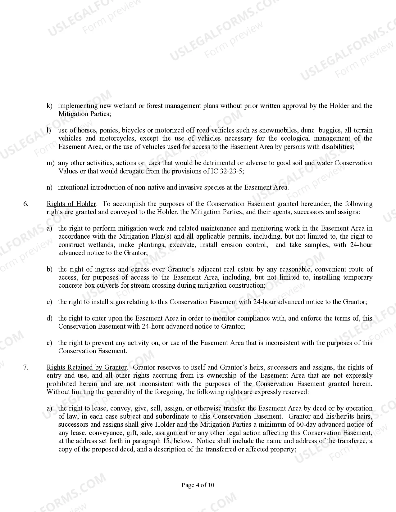 Preview Mitigation and Conservation Easement