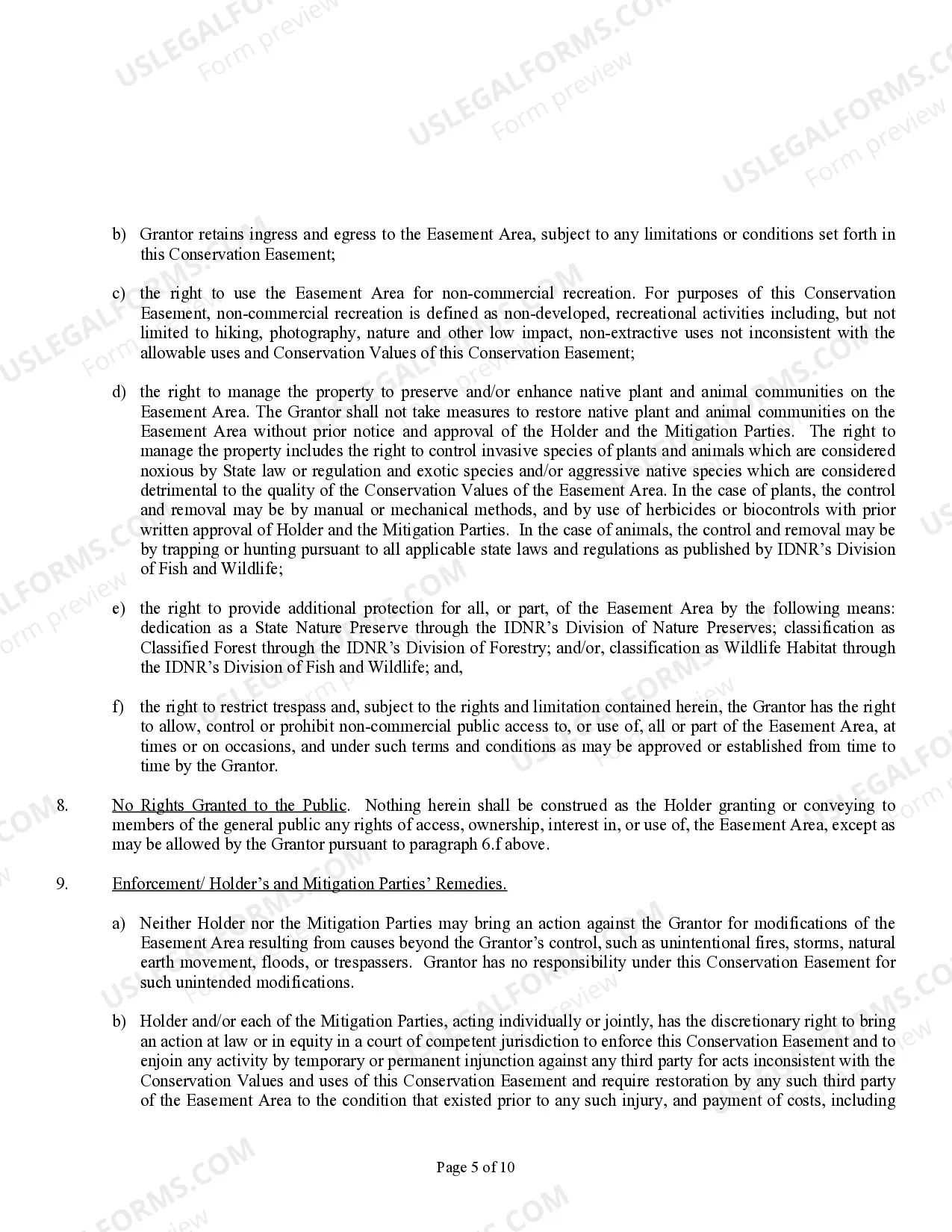 Preview Mitigation and Conservation Easement