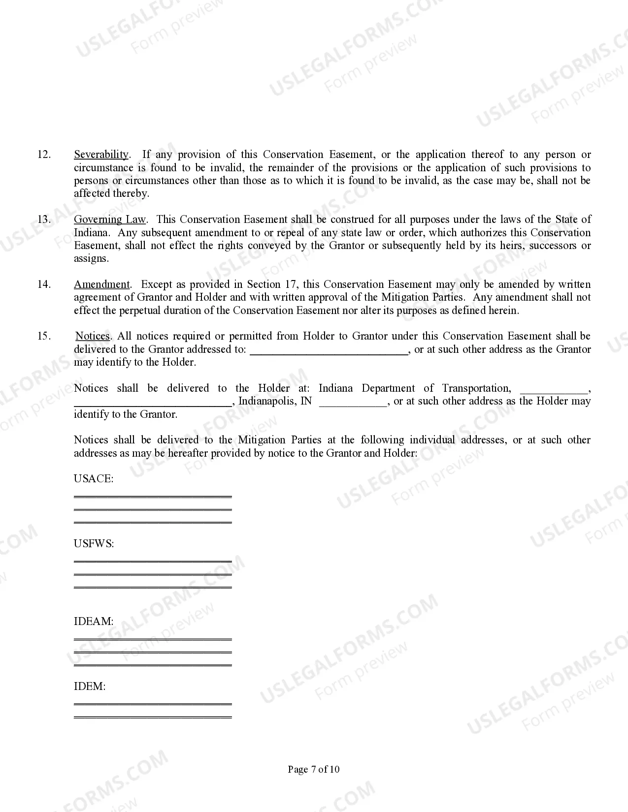 Preview Mitigation and Conservation Easement