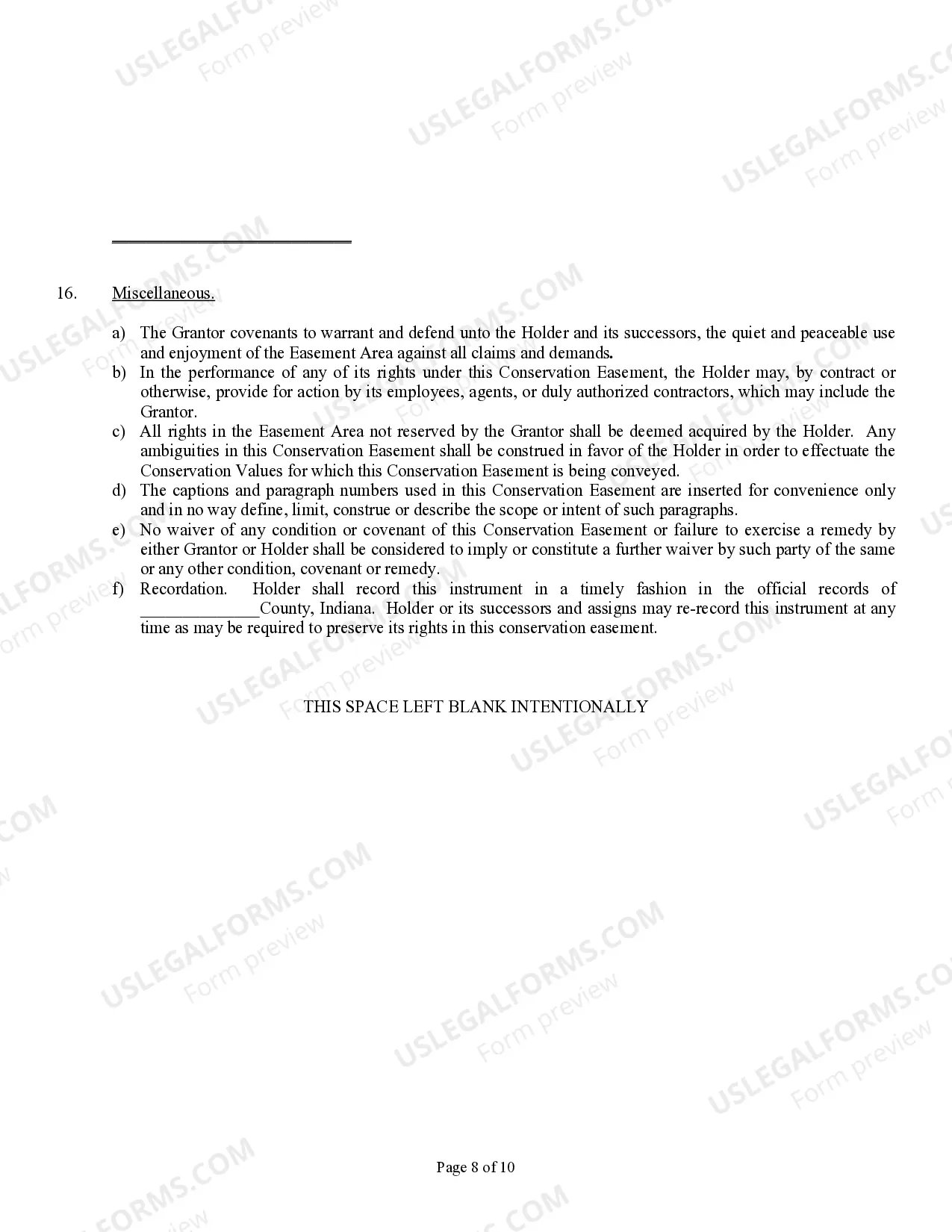 Preview Mitigation and Conservation Easement