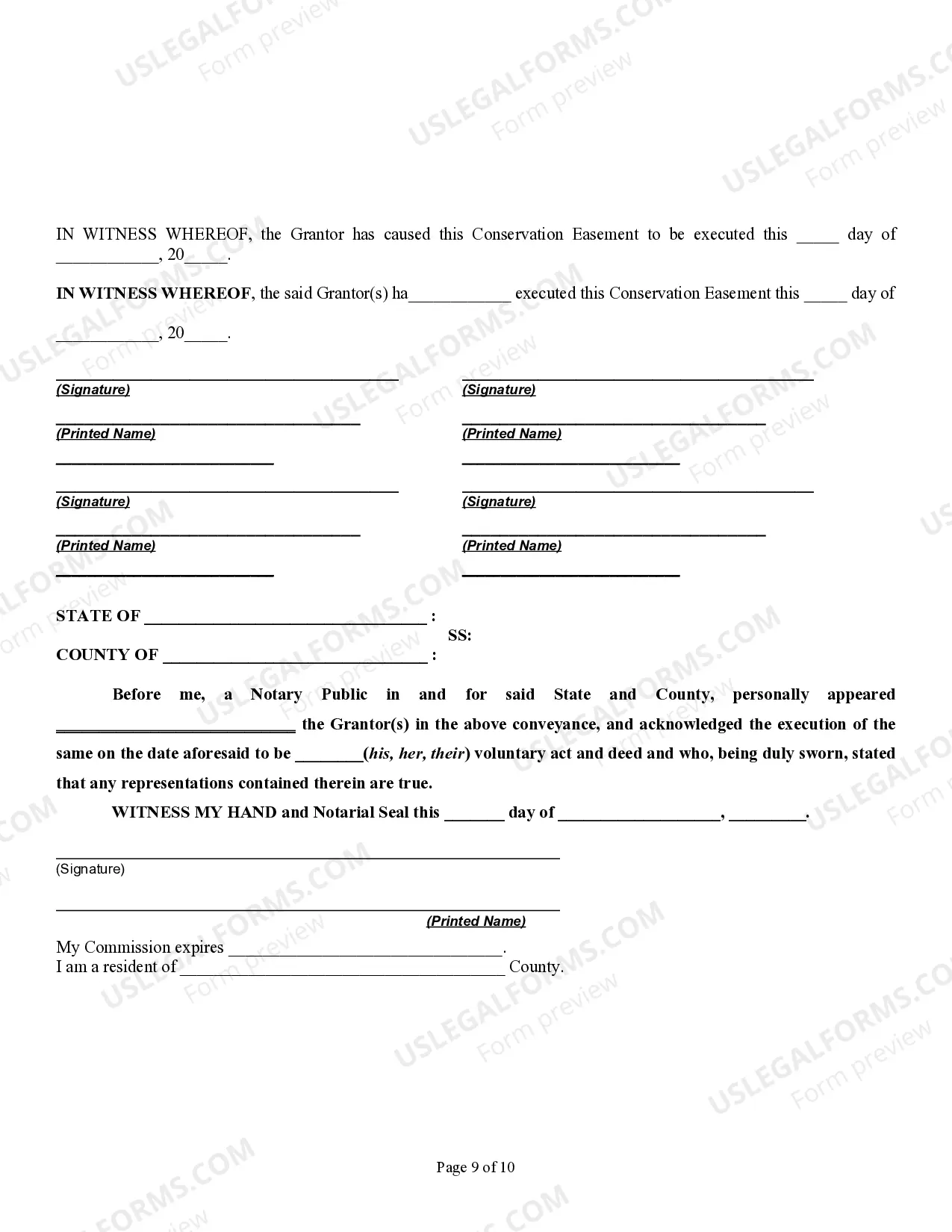 Preview Mitigation and Conservation Easement