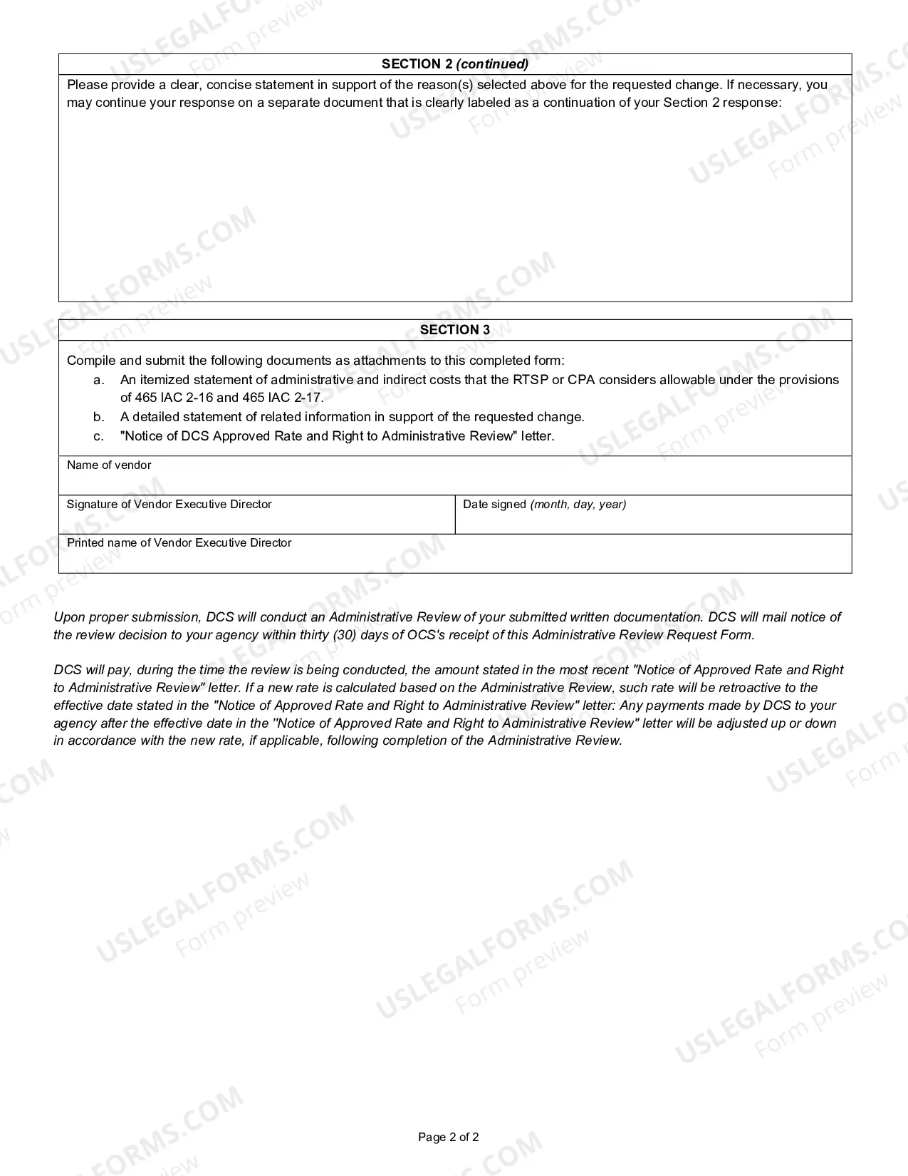 Preview Residential Treatment Services Provider (RTSP) and Child Placing Agency (CPA) Rates Administrative Review Request