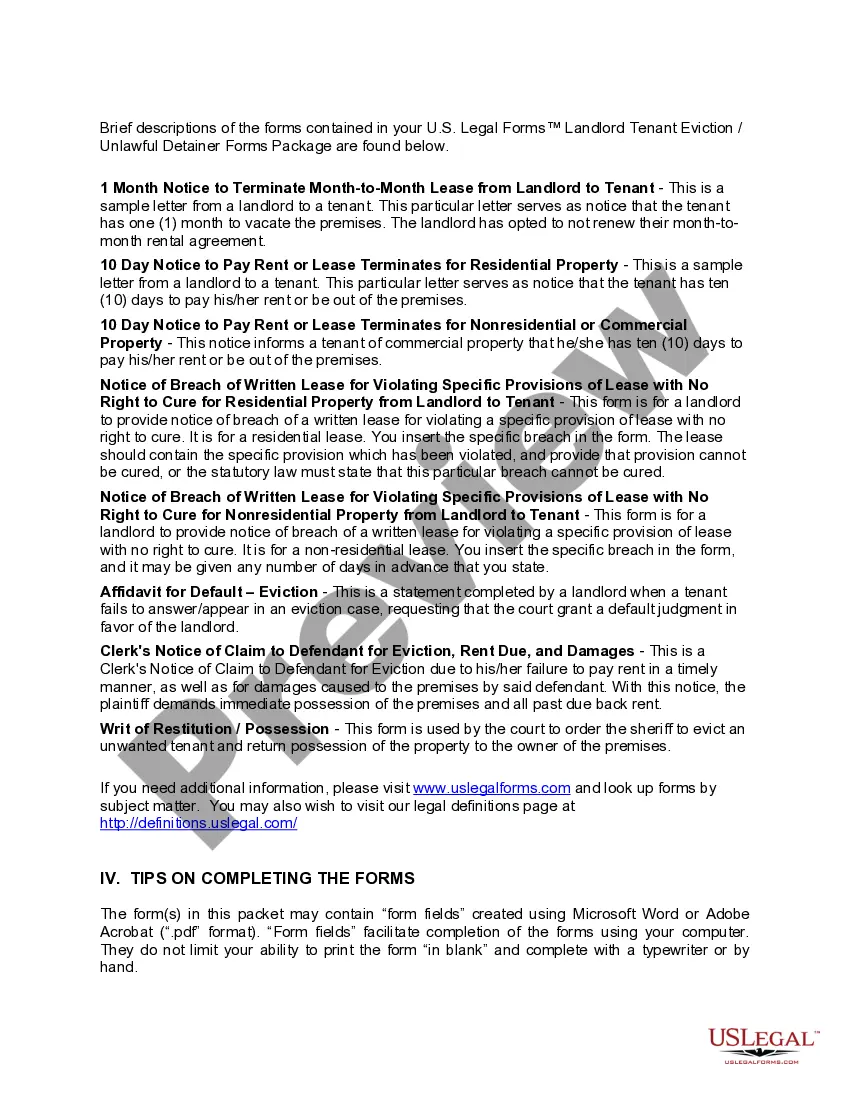Get Indiana Landlord Tenant Eviction / Unlawful Detainer Forms Package Preview Indiana Landlord Tenant Eviction / Unlawful Detainer Forms Package