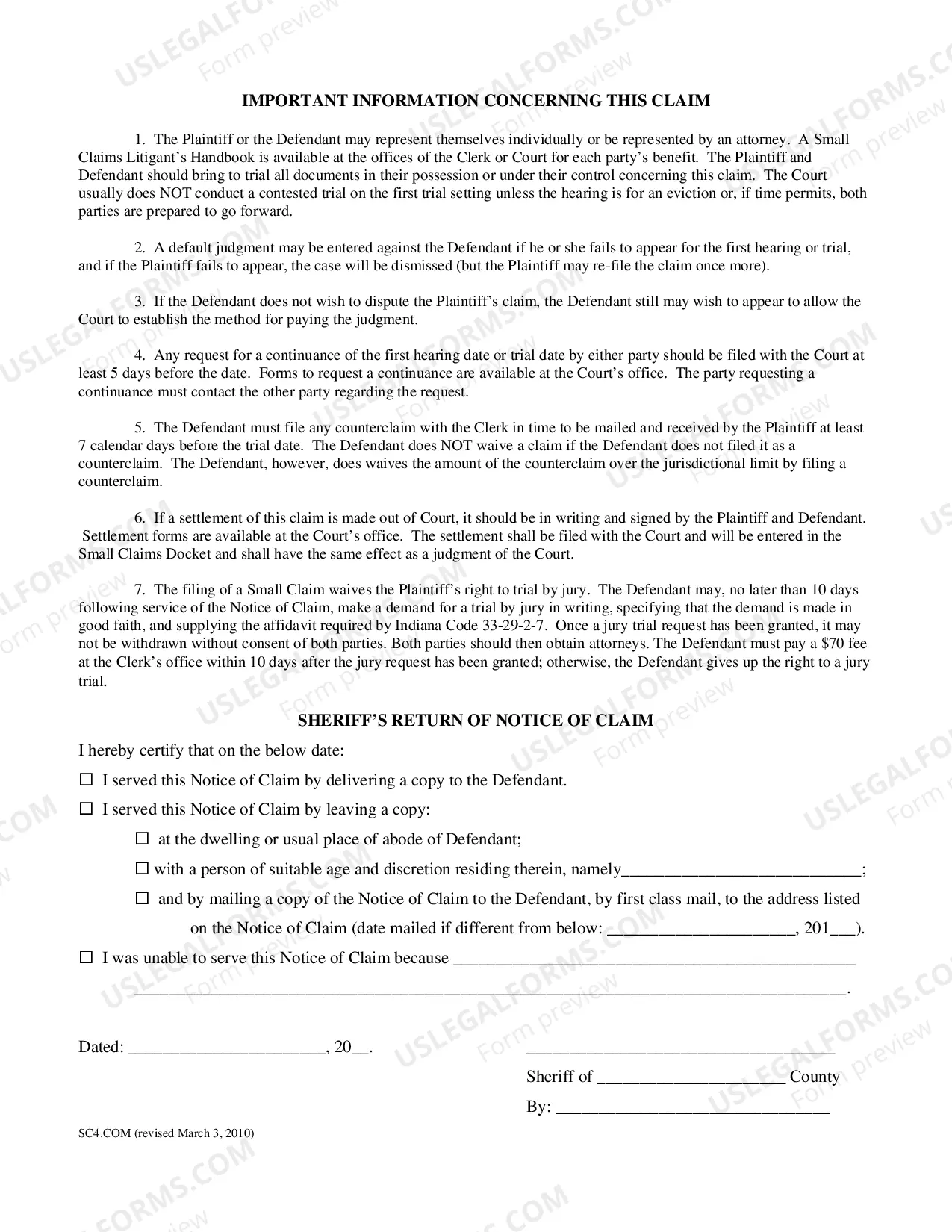Preview Small Claims Complaint (PDF)Opens a New Window.