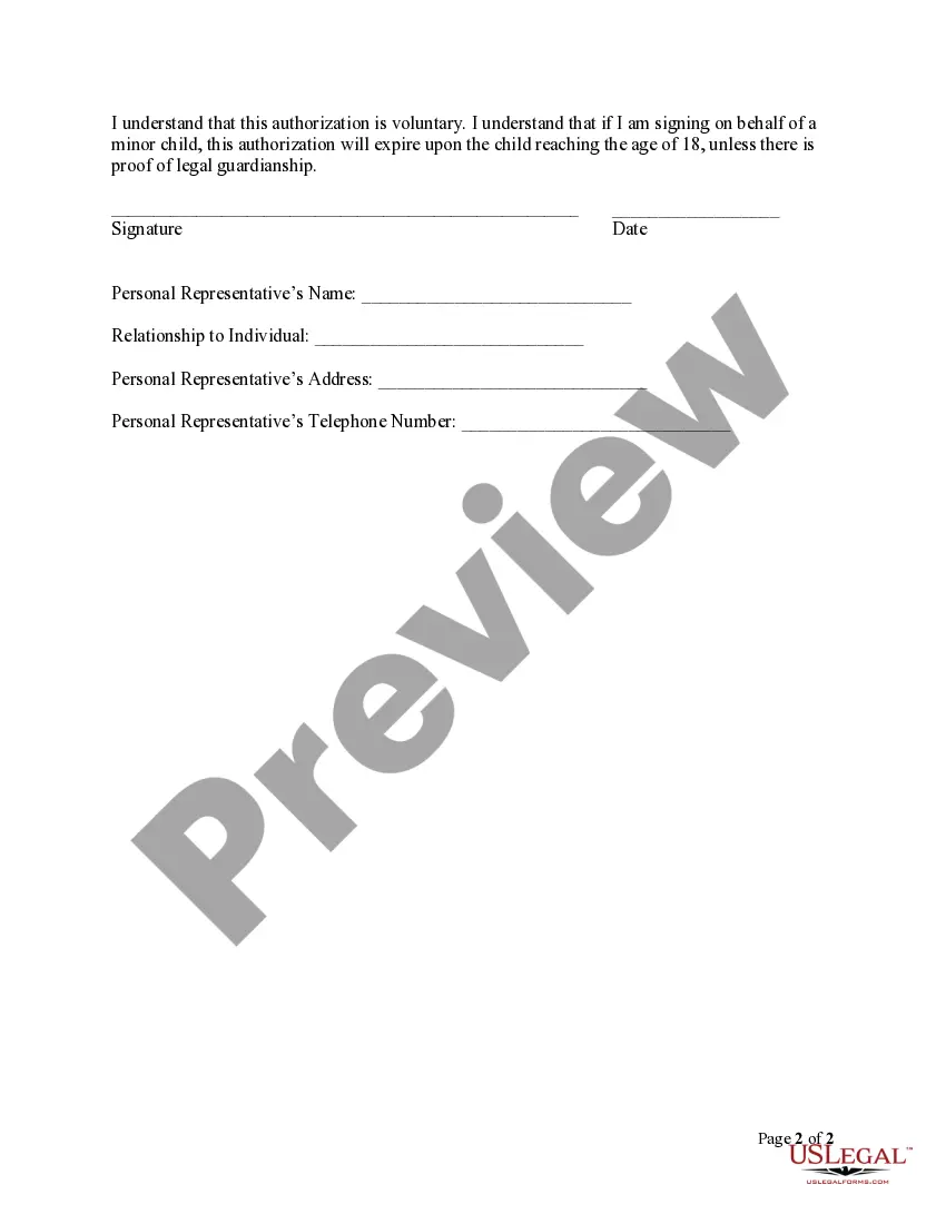 Preview Indiana Release and Authorization