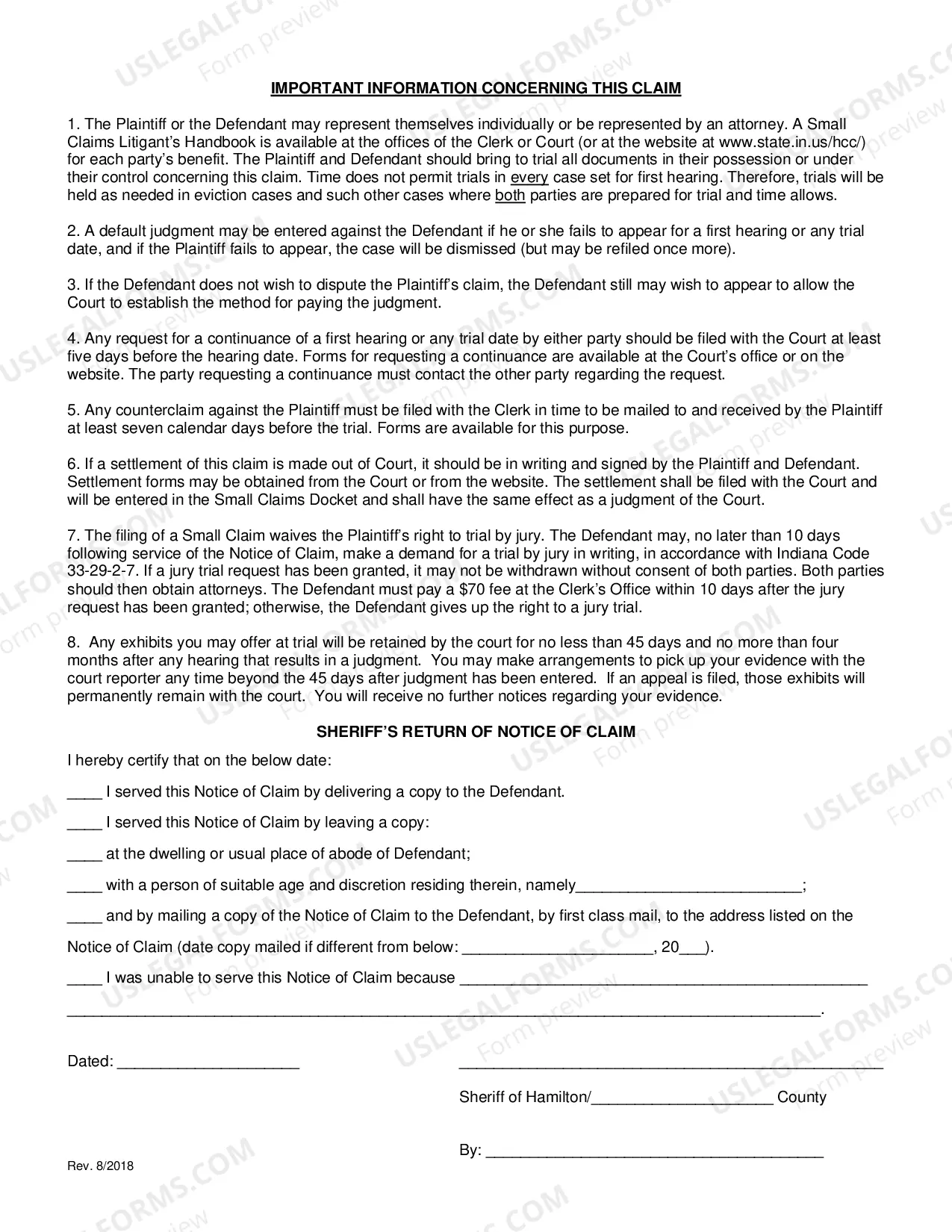 Preview Amended Small Claims Complaint (PDF)Opens a New Window.
