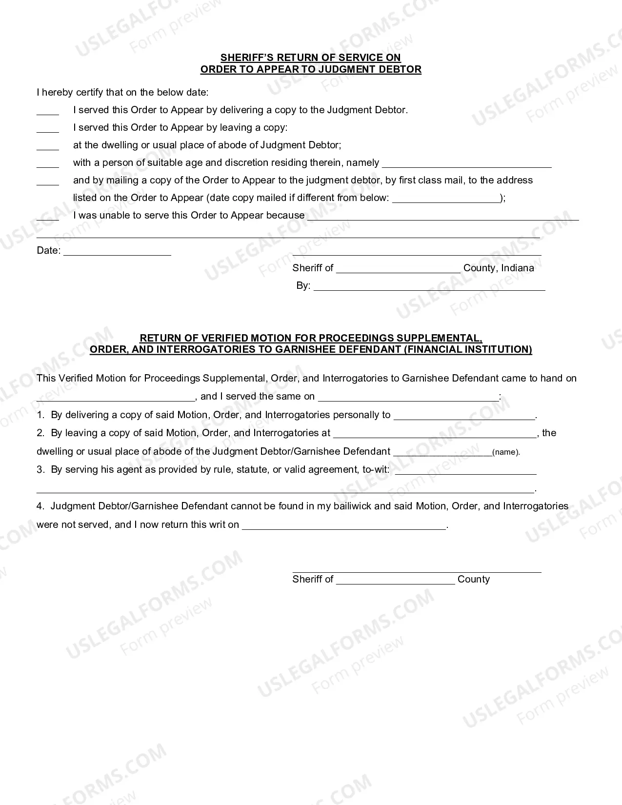 Preview Verified Motion for Proceeding Supplemental and Order - Financial Institution (PDF)Opens a New Window.